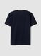 Blue pure cotton jersey T-shirt with crew neck, relaxed fit_6