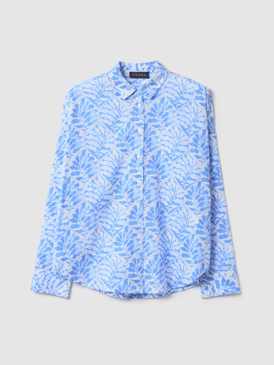 Multicolor-Hemd aus reiner Baumwolle, Regular Fit mit Blumenmuster_4