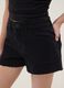Girls&rsquo; black stretch cotton denim shorts, slim fit_2