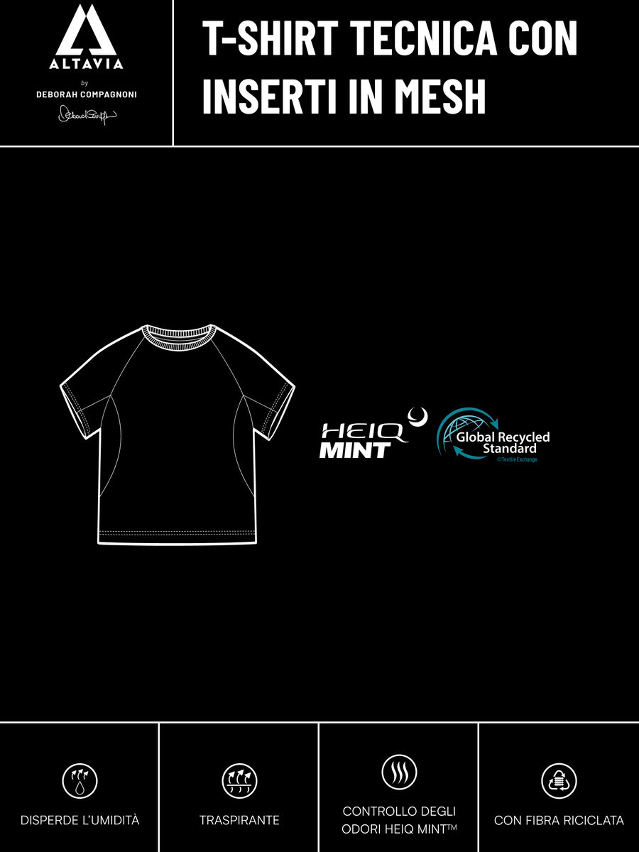Technical T-shirt with mesh inserts ALTAVIA WITH DEBORAH COMPAGNONI_2
