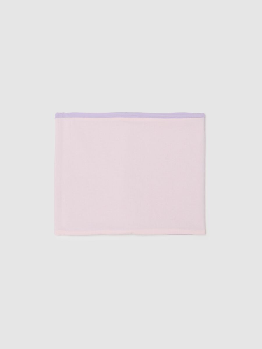 Purple stretch cotton scarf for girls with enveloping fit_1