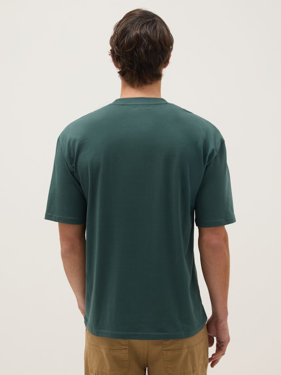 Green pure cotton relaxed fit t-shirt_2