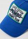 Children's blue pure cotton baseball cap with patch_2
