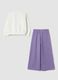 Completo jogging bianco in misto cotone stampa Frozen_1
