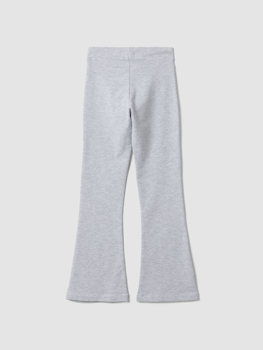 Girls' slim-fit stretch organic cotton grey trousers_6
