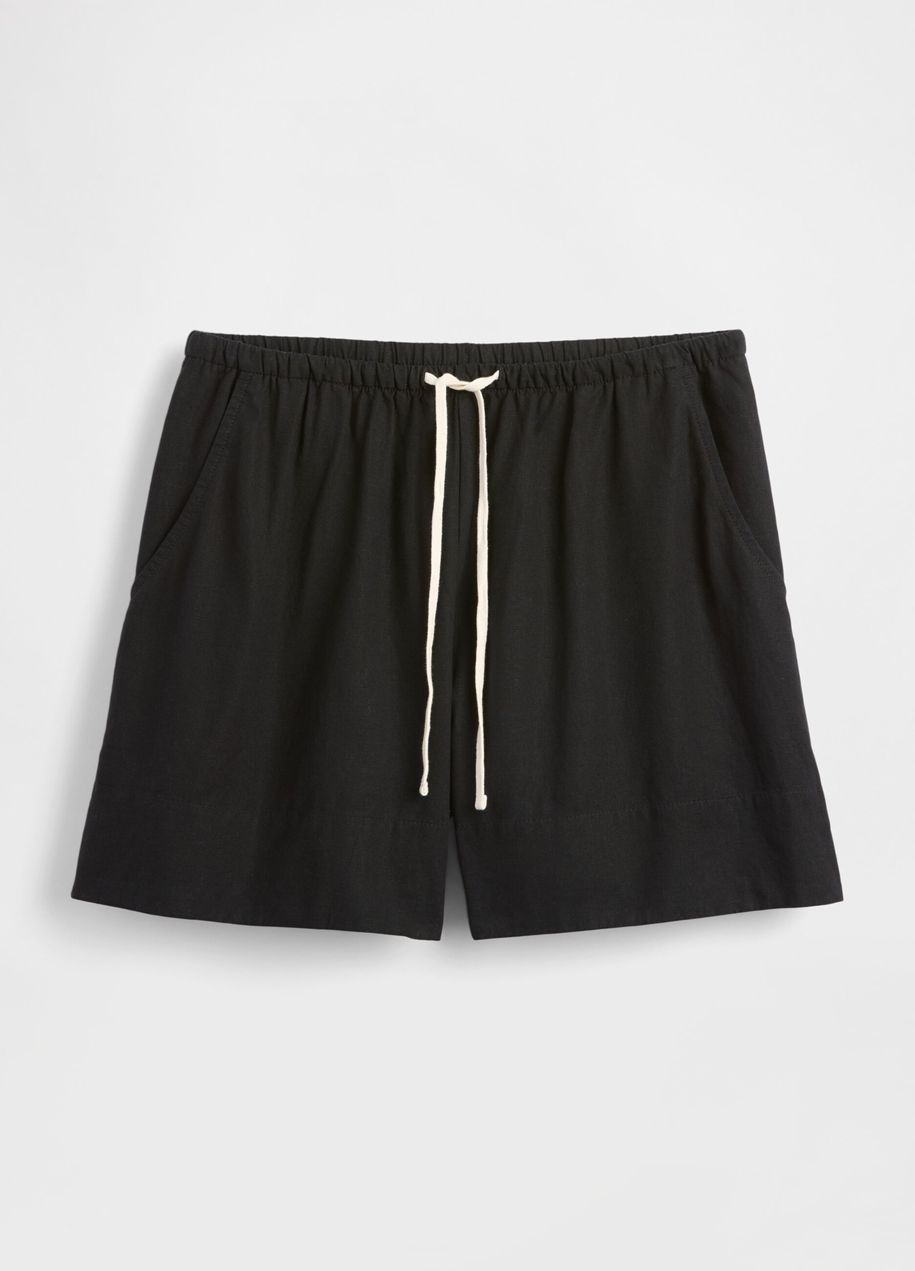 Linen-blend shorts