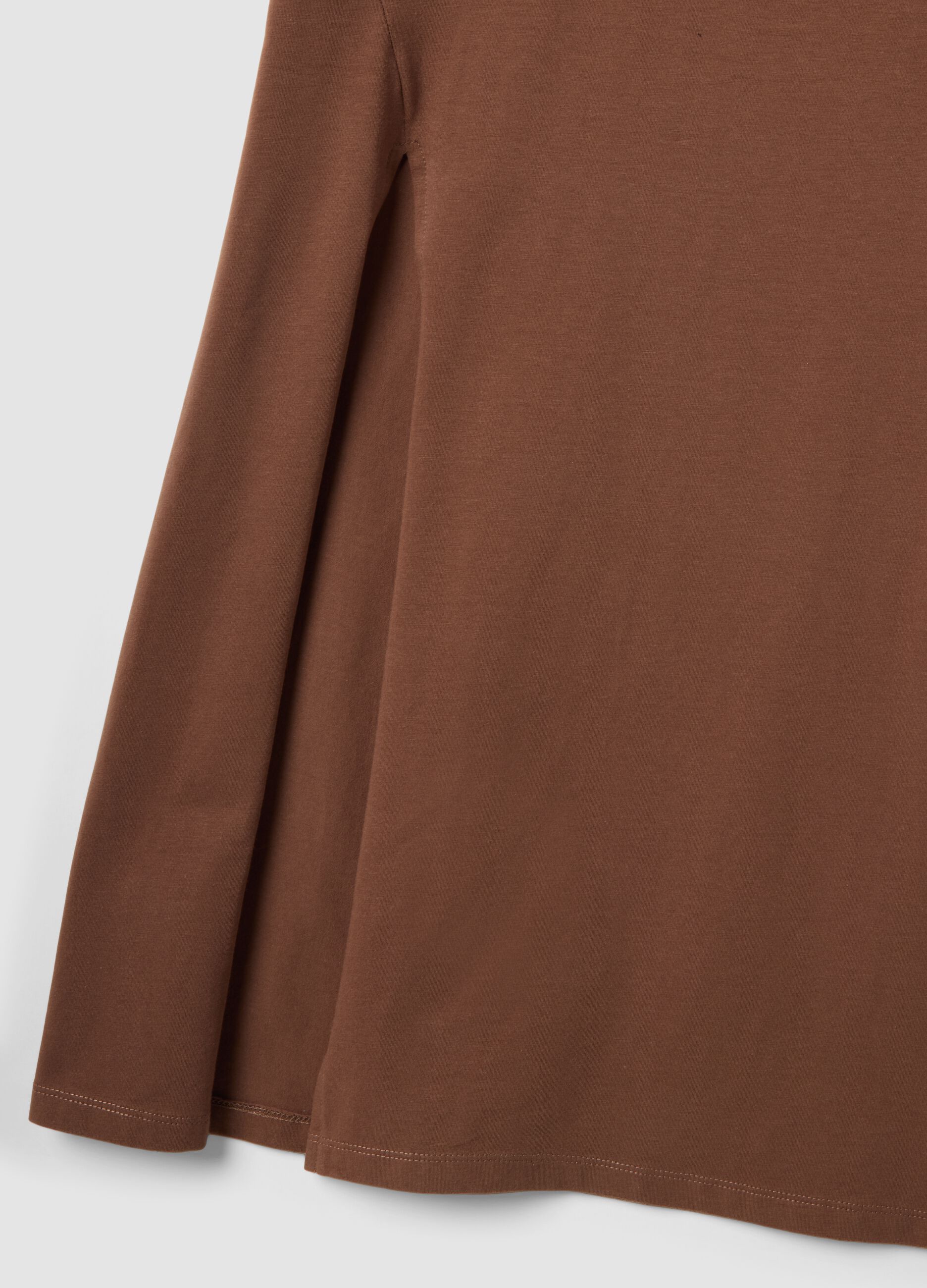 Braunes Midikleid aus Stretch-Baumwolle