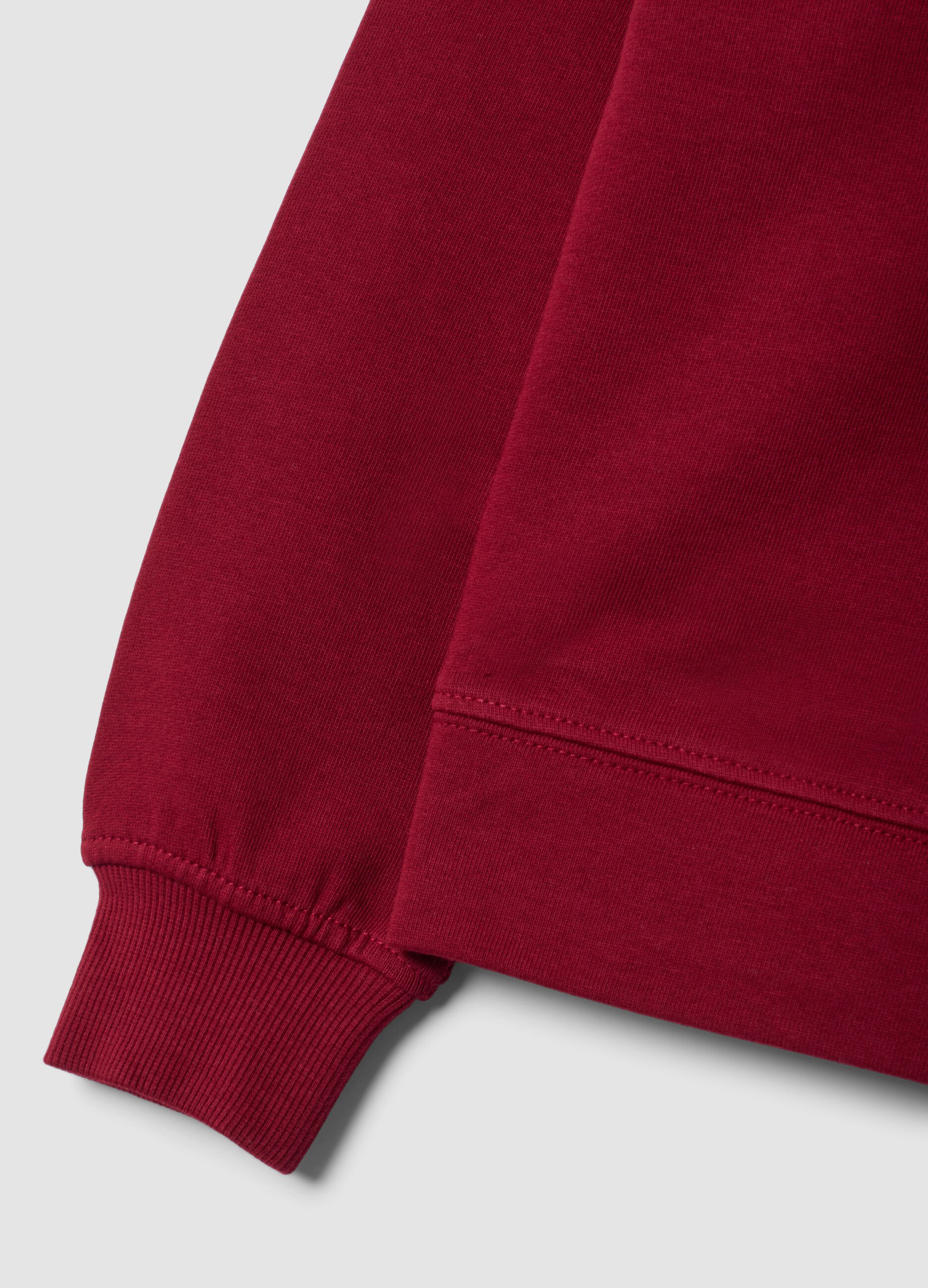 Pink pure cotton crew-neck sweatshirt with bow for girls