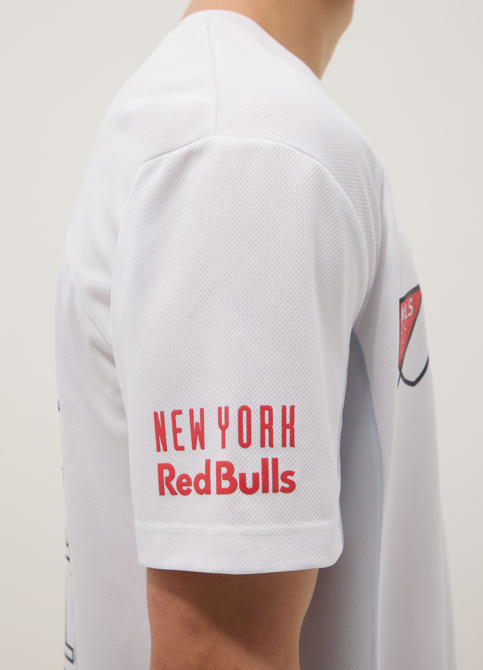 Short sleeve pure cotton white regular fit Red Bulls T-shirt