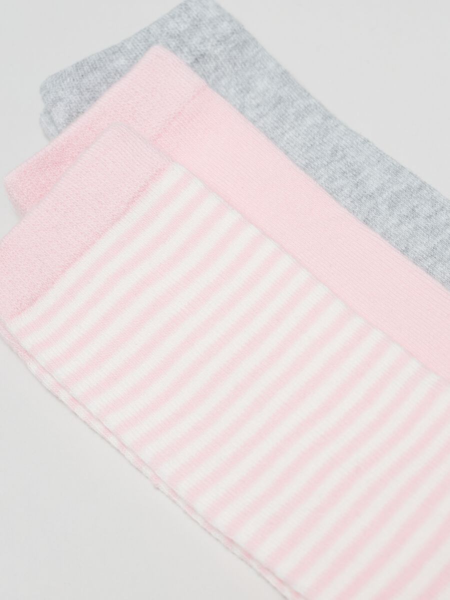 Three-pack long socks with stripes_2