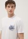Wei&szlig;es Herren-T-Shirt aus reiner Baumwolle mit kurzen &Auml;rmeln, Regular Fit_2
