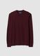 Maglia rossa in misto cotone e cashmere girocollo_4