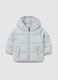 Light Grey Kids 'The Iconic Puffer' Down Jacket with Hood_0