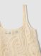 Beige crochet cotton-blend tank top_5