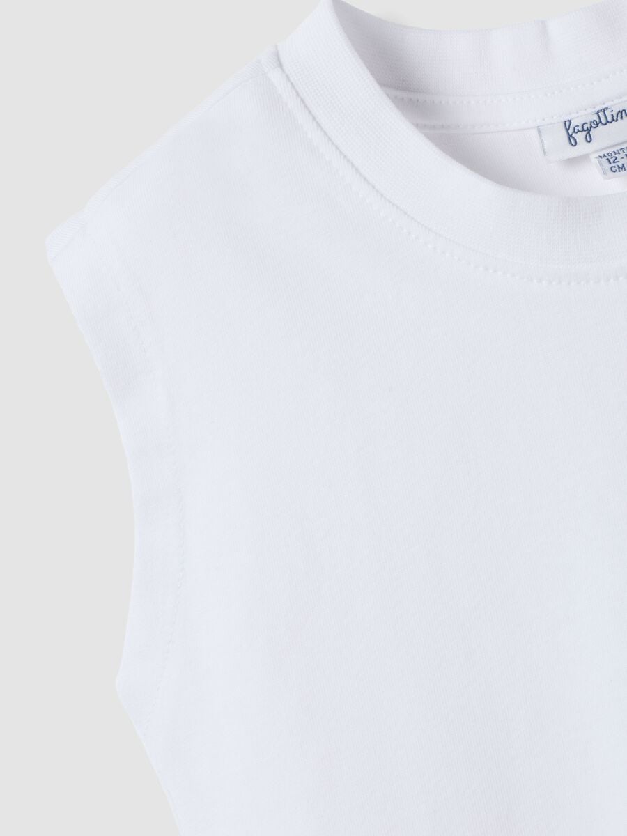 White organic cotton printed tank top_3