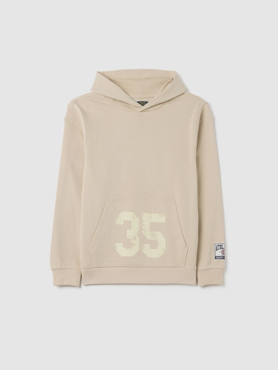 Boys' beige pure cotton regular fit sweatshirt_3