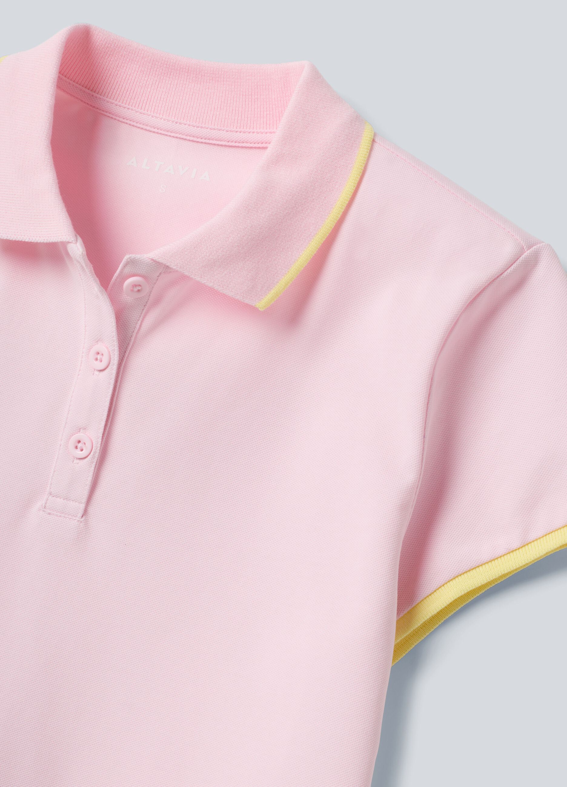 Rosa ALTAVIA COURT Sport-Poloshirt aus Stretch-Baumwolle