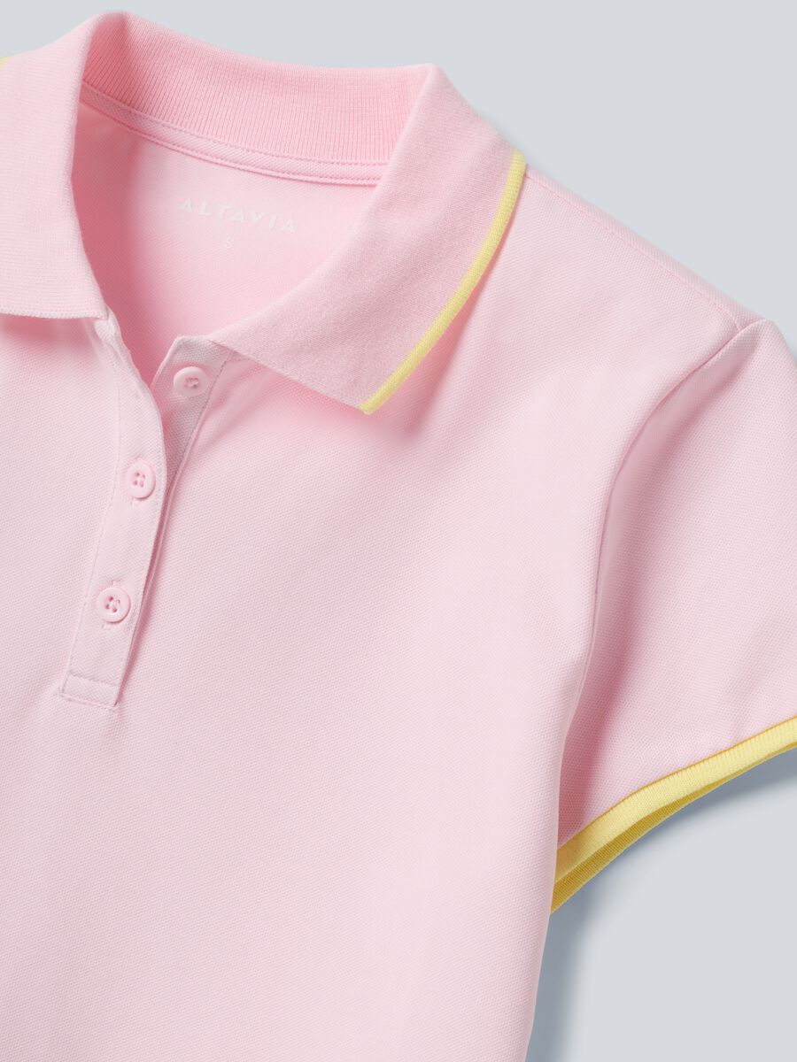Rosa ALTAVIA COURT Sport-Poloshirt aus Stretch-Baumwolle_5