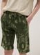 Boy's regular fit green print pure cotton shorts_2