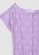 Purple stretch T-shirt with embossed floral texture_6