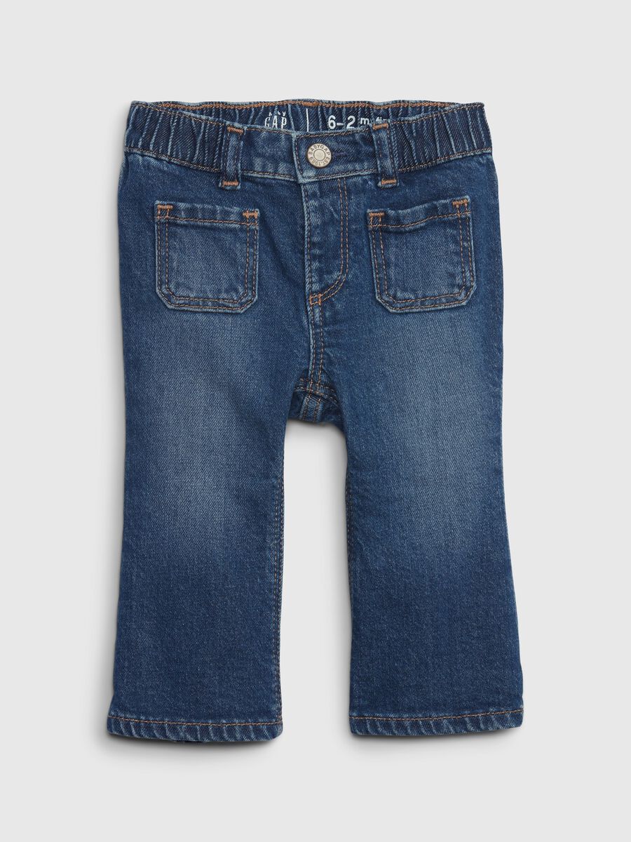 Jeans flare fit in cotone bio_0