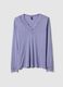 Purple nightshirt with lace V-neck regular fit_4