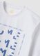 Wei&szlig;es T-Shirt aus reiner Baumwolle mit Frontprint, Regular Fit_5
