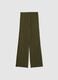 Green relaxed fit maternity trousers in stretch fabric_0