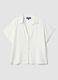 White pure viscose short-sleeve oversized shirt_4