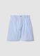 Blue striped pure cotton shorts_0