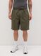 Men's green baggy shorts in 100% cotton_1
