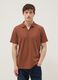 Brown short-sleeve stretch-cotton polo shirt_2