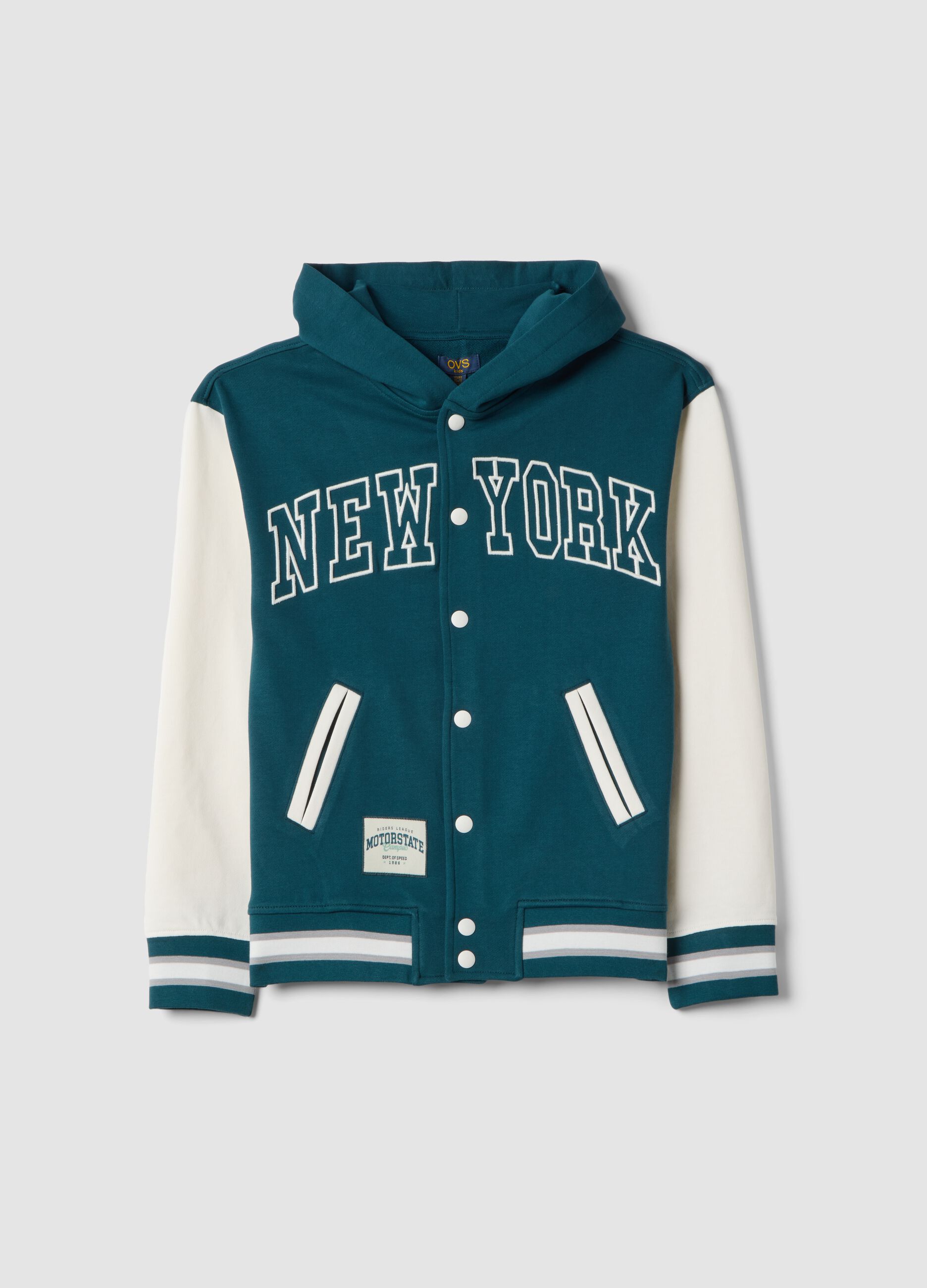 Boys' multicolour pure cotton hoodie with relaxed fit