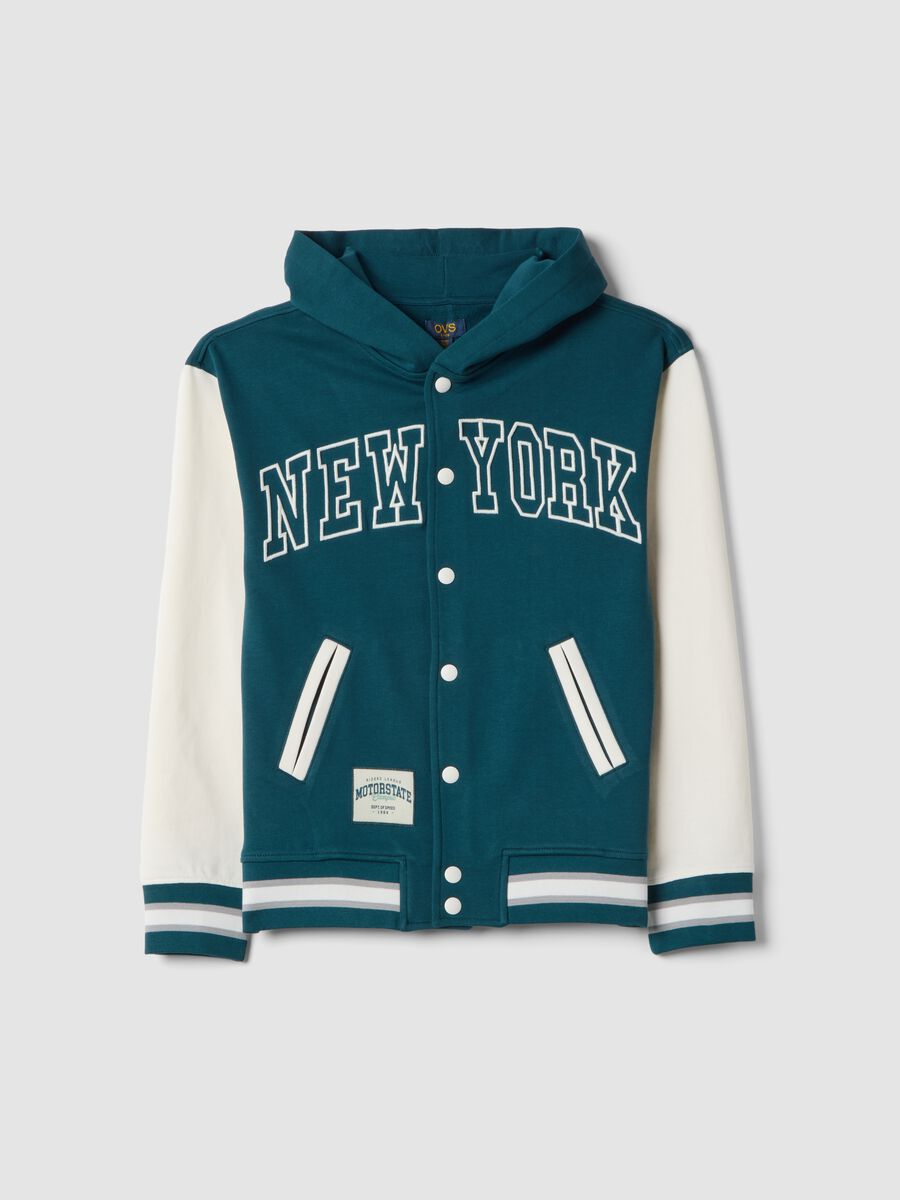 Boys' multicolour pure cotton hoodie with relaxed fit_0