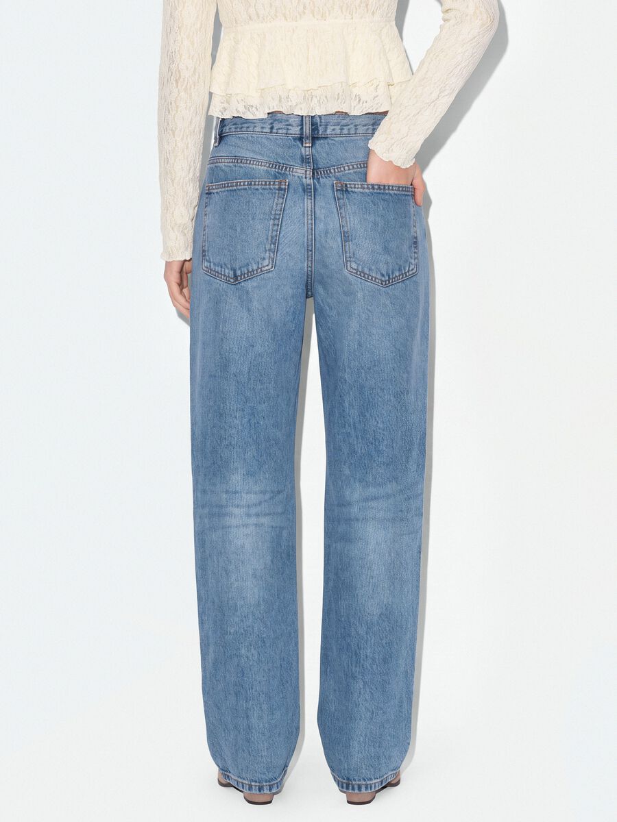 Light blue pure cotton denim jeans, skater fit_2