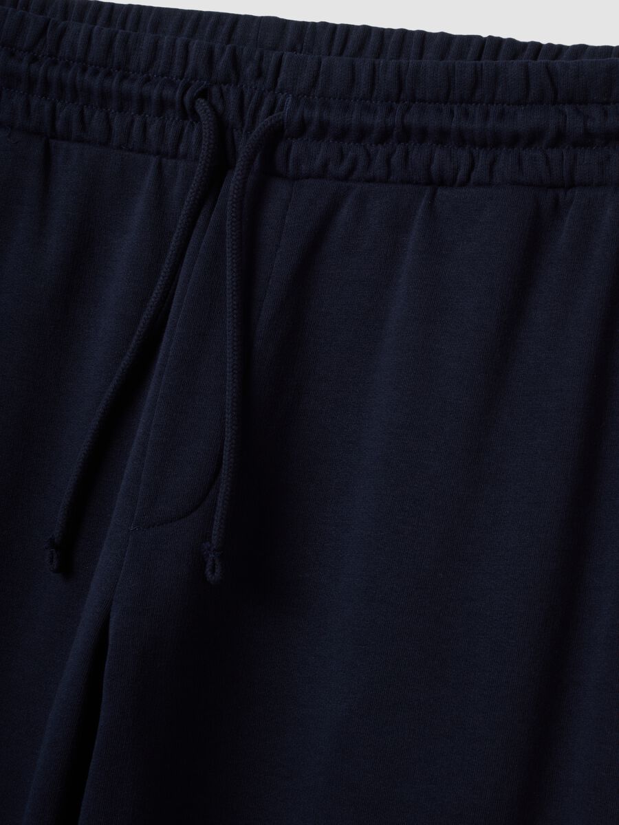 Blue cotton-blend joggers, regular fit_2
