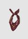 Brown scarf with contrasting geometric pattern_0