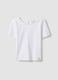 White short-sleeve stretch cotton T-shirt_0