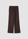Braune Straight-Fit-Hose aus Viskose-Leinen-Mix_4