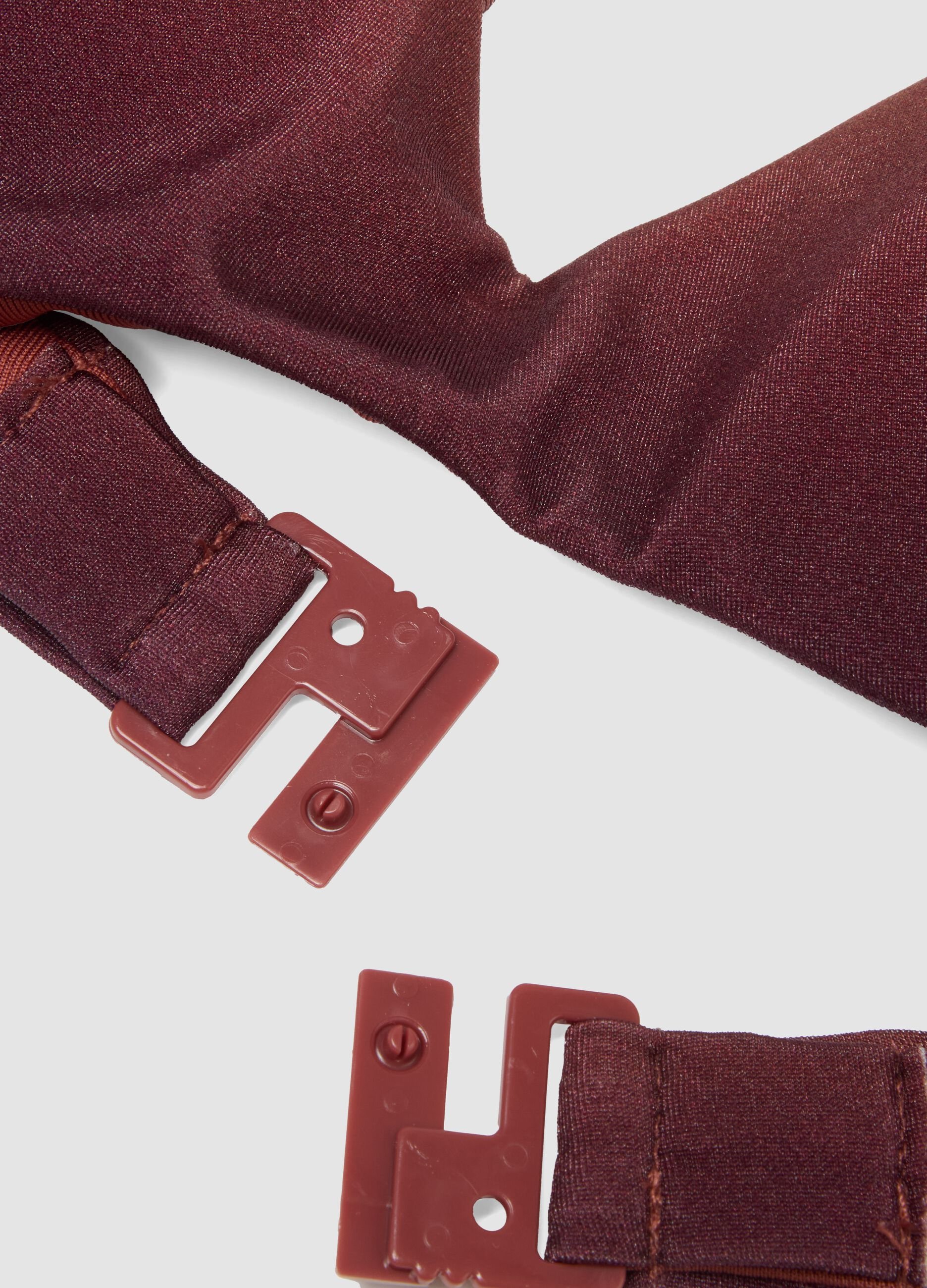 Braunes Bikini-Top aus Stretchmaterial mit Ombr&eacute;-Effekt