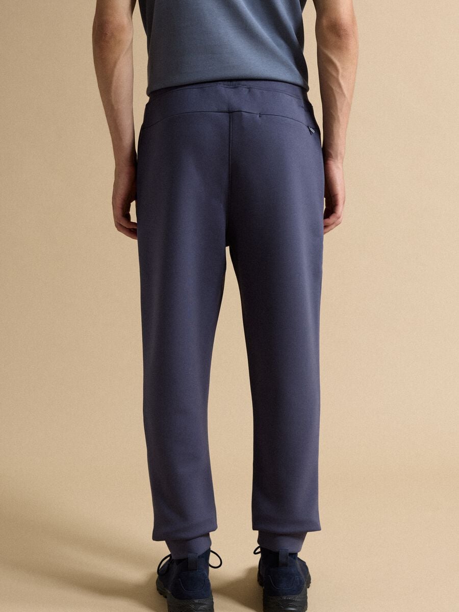 Jogger blu regular fit in tessuto elasticizzato Easy dry_2