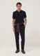 Blue cotton chino trousers with carrot fit_1