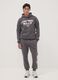 Sweat com capuz cinzenta em mistura de algod&atilde;o com estampado Chicago Bulls_1