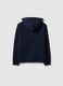 Boy's blue hoodie in pure cotton with oversized fit and zip_1