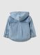 Regular fit blue denim shirt with hood for boys_1