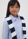 Camisa azul &agrave;s riscas em puro algod&atilde;o com cora&ccedil;&otilde;es para menina_2