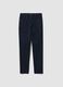 Blaue Slim-Fit Five-Pocket-Hose aus Stretch-Baumwolle_0