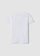 Girls' white organic cotton short-sleeved T-shirt, regular fit_4