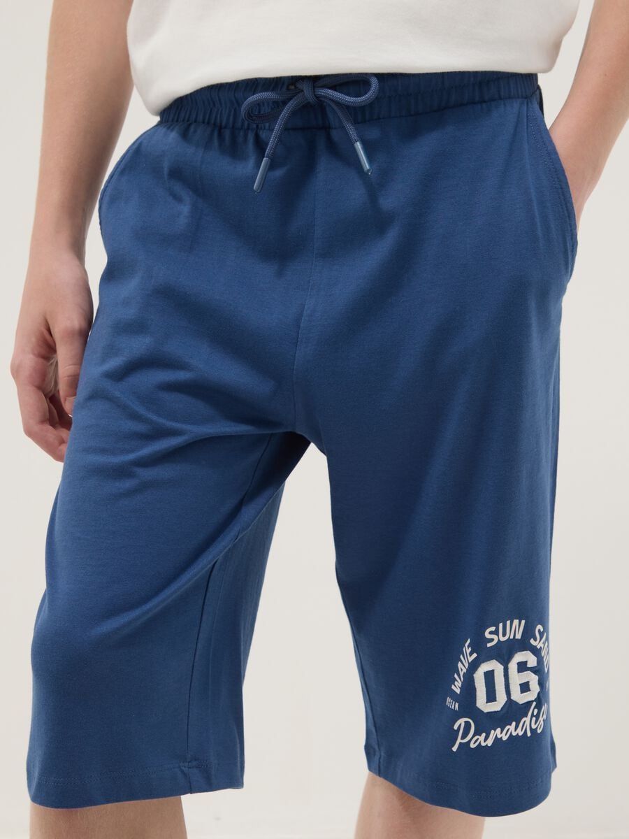 Boys' blue pure cotton regular-fit shorts_2
