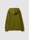 Green regular-fit organic cotton hoodie for boys_6